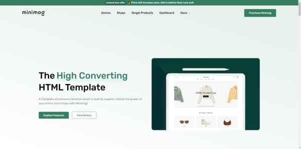 Minimog - Minimalist E-commerce Template