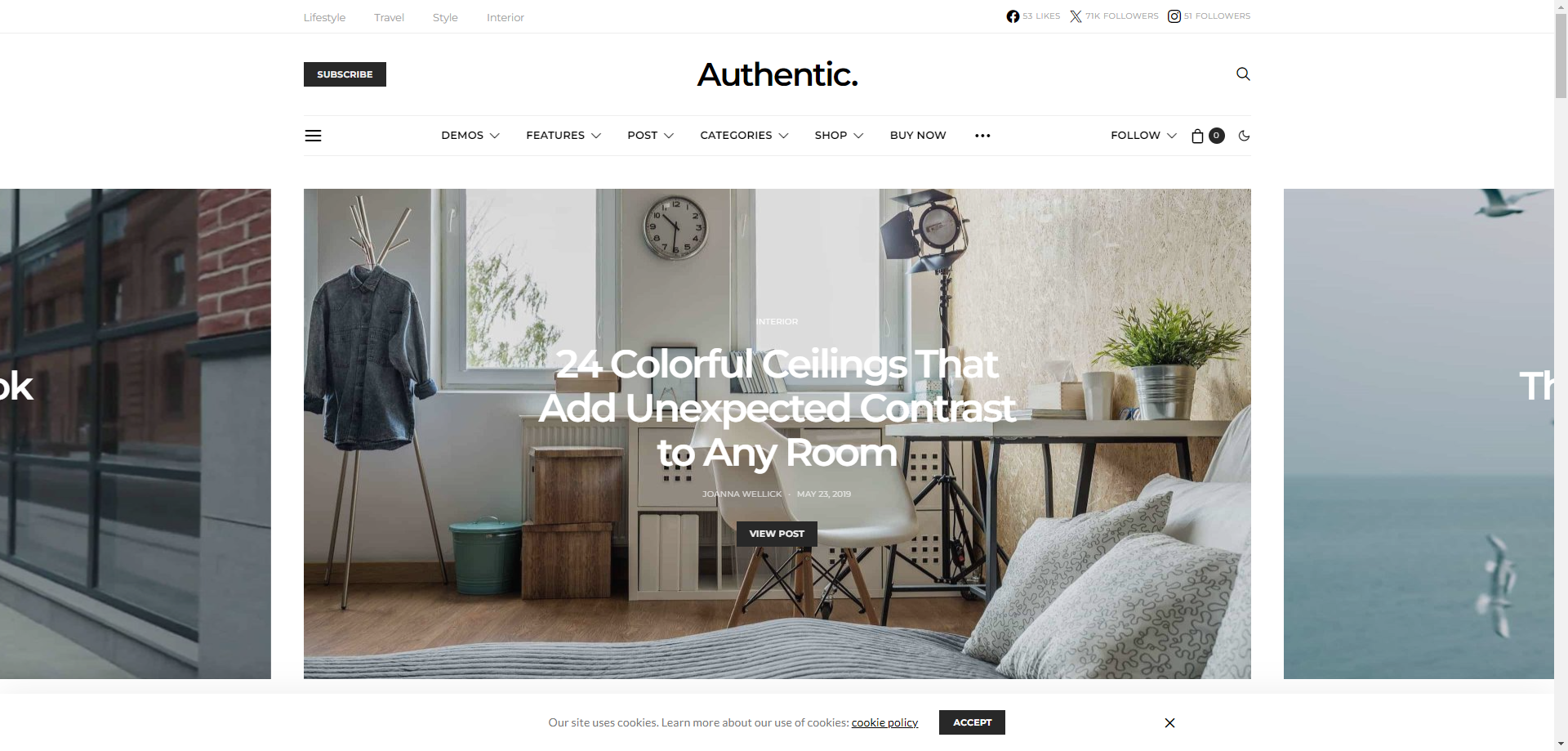 Authentic - Lifestyle Blog Template