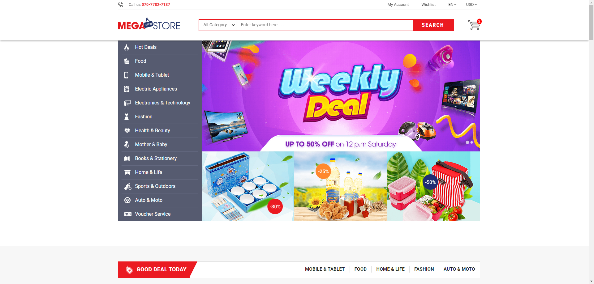 MegaStore - Responsive E-commerce Template